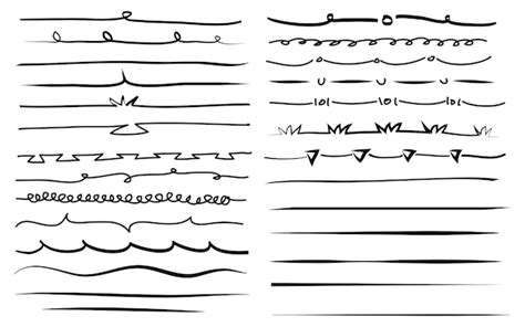 Garabatear L Neas Dibujadas A Mano Conjunto Vectorial Garabatos Grunge