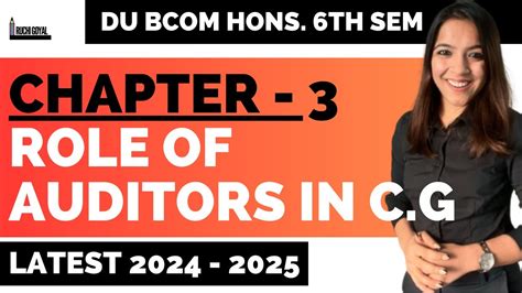 Chapter 3 Role Of Auditors In Corporate Governance 2024 DU BCom