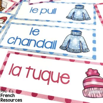 French Winter Vocabulary Word Wall Mur De Mots L Hiver Tpt