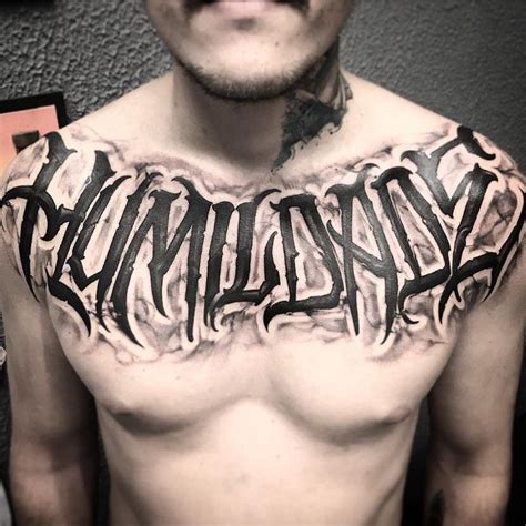 Os Mestres Do Lettering Tatuagem No Peito Tatuagem No Peitoral