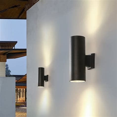 LED Up Down Light Cylinder Wall Sconce Exterior Lighting | Chiuer