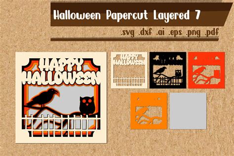 Halloween Papercut Layered Graphic By Assalwaassalwa Creative Fabrica