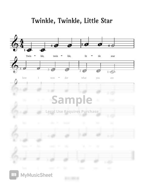 반짝반짝작은별 [beginner] Twinkle Twinkle Little Star Piano Arrangement In C Major Sheets By