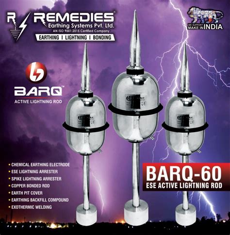 BARQ ESE Active Lightning Rod 60 Maximum Operating Voltage 7 V