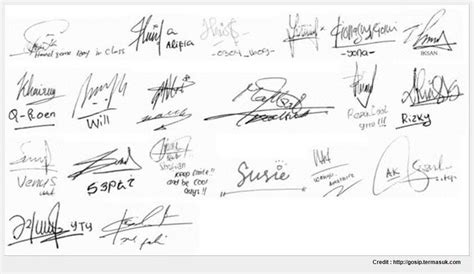 tanda tangan artis hollywood coretan
