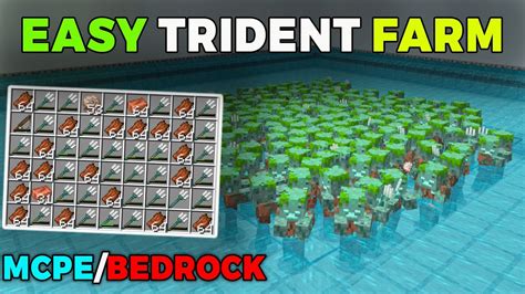 EASIEST 1 20 TRIDENT FARM TUTORIAL In Minecraft MCPE And Bedrock