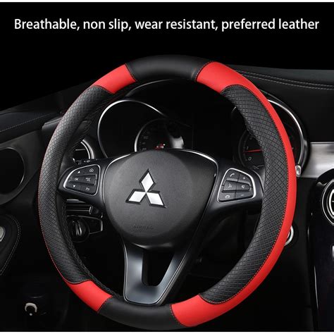 Mitsubishi Carbon Fiber Car Steering Wheel Cover Penutup Stereng Fit