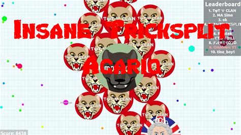 Insane Teaming Agario Insane Tricksplit Youtube