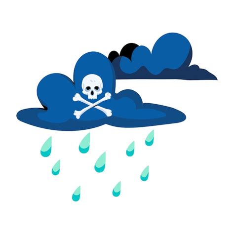 Premium Vector Flat Icon Of Acid Rain