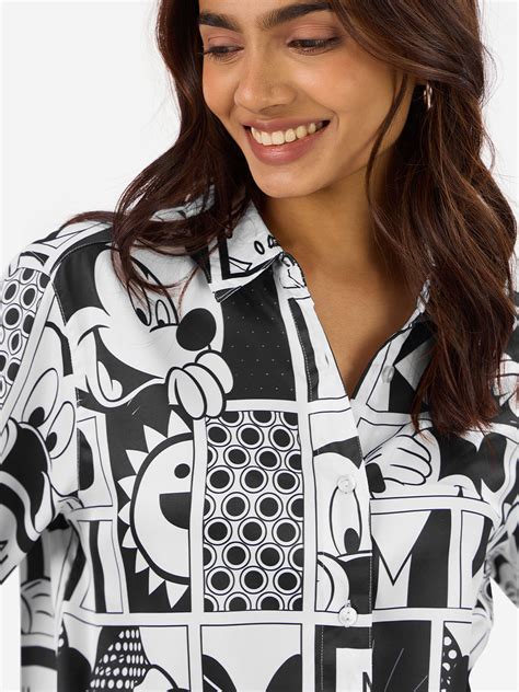 Buy Satin Shirt Mickey Mouse Women Shirts Online At The Souled Store