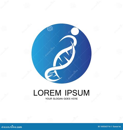 Human DNA Logo Icon Design Vector Stock Illustration Illustration Of