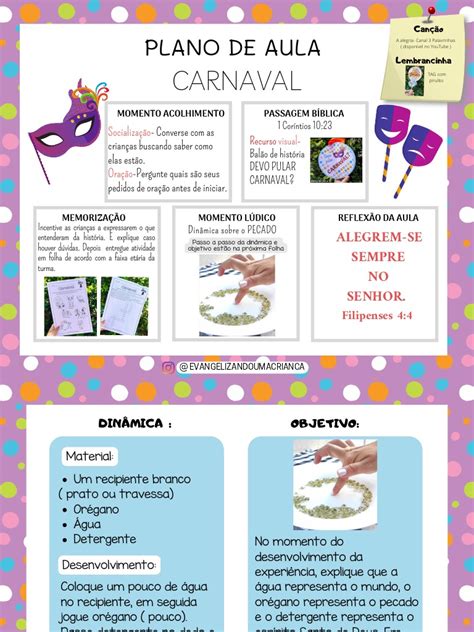 Plano de Aula CARNAVAL | PDF