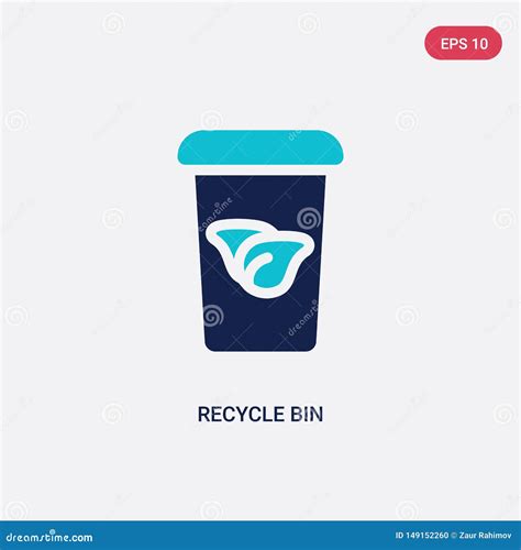 Color Recycle Bin With Recycle Symbol Icon Isolated On White Background