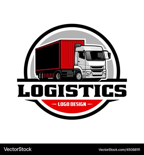 Cargo And Shipping Truck Logo Royalty Free Vector Image