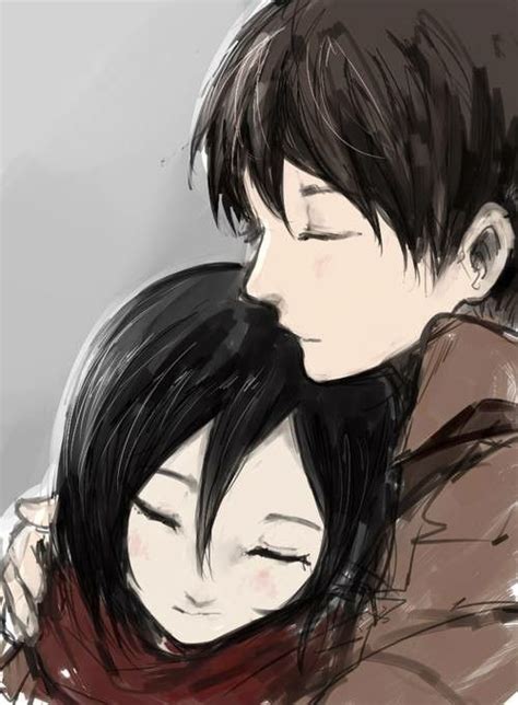 Eren And Mikasa Eren And Mikasa Pinterest