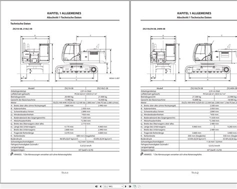 Hitachi Excavator Zaxis Zx B Parts Catalog Technical Operation