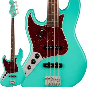 Fender USA American Vintage II 1966 Jazz Bass Left Hand Sea Foam Green