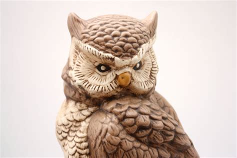 Large Vintage Ceramic Owl Figurine