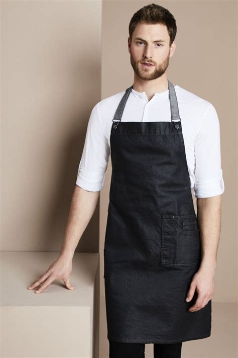 Premier District Waxed Look Denim Bib Apron Pr134 Shop All From