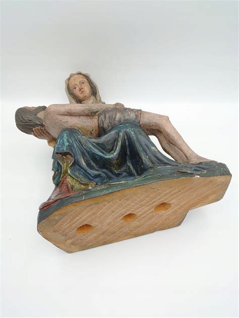 Pieta Maryja Jezus XIX XX wiek rzeźba drewno 11534963316 oficjalne