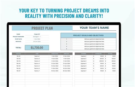 Project Plan Template in Excel, Google Sheets - Download | Template.net