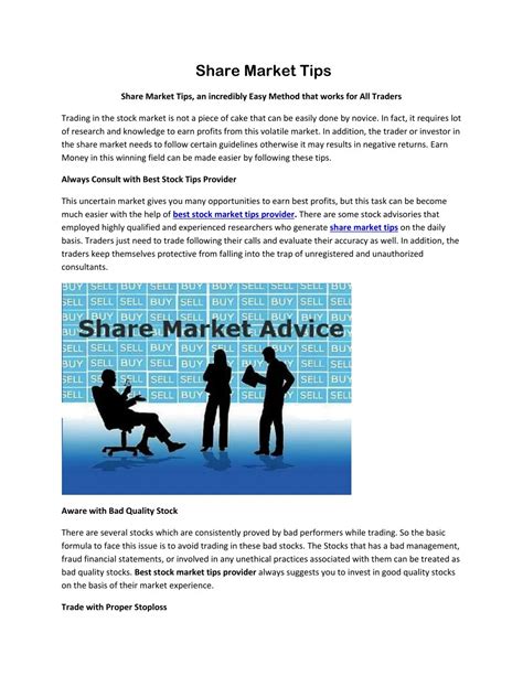 PPT - Share Market Tips PowerPoint Presentation, free download - ID:7845288