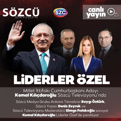 SÖZCÜ Televizyonu on Twitter CANLI Millet İttifakı Cumhurbaşkanı