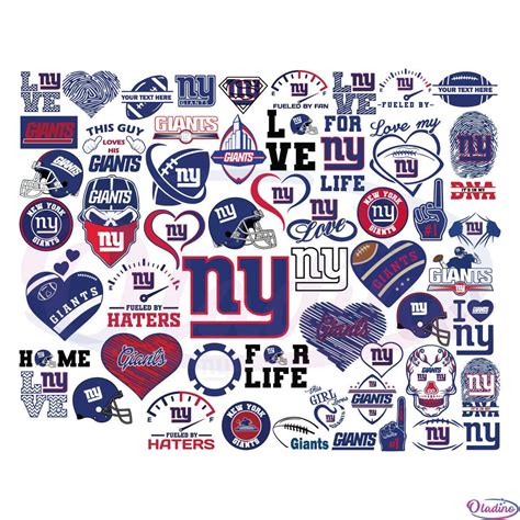 New York Giants Football Team NFL Bundle Svg File - Oladino