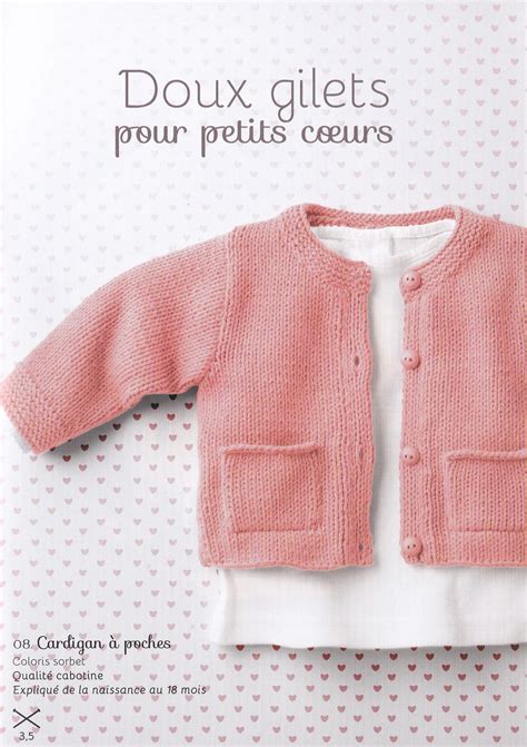 Cardigan B B Phil Cabotine Perles Roses