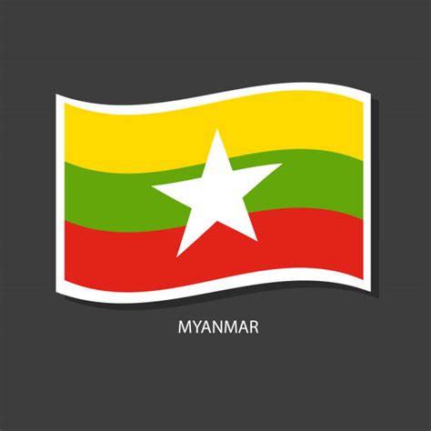 Vector Rounded Flag Button Icon Of Myanmar Or Burma Illustrations Royalty Free Vector Graphics