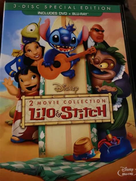 Disney Lilo And Stitch 2 Movie Collection Blu Ray Dvd 2013 3 Disc