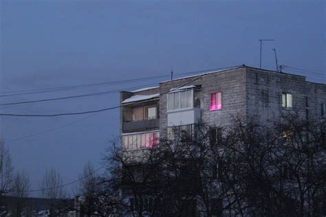 Mysterious Places: An Apartment Building with Pink Lights
