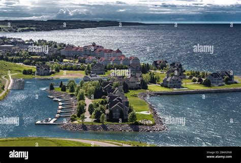 Aerial View Of Bay Harbor Stock Photo Alamy