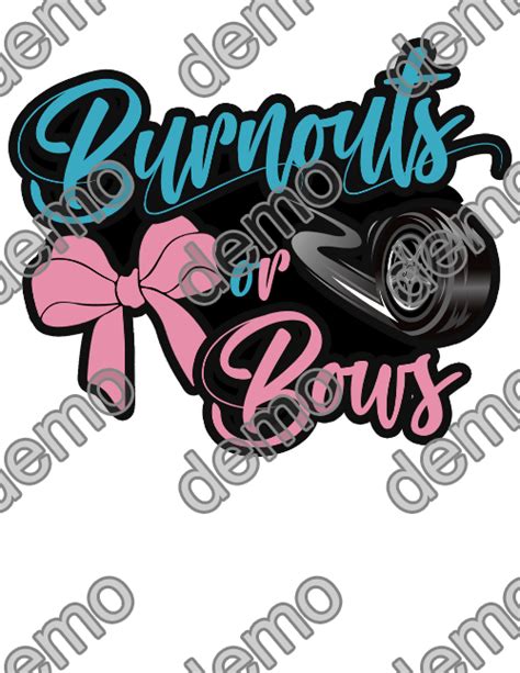 Team Burnouts or Bows Gender Reveal Party T-Shirt | Bobotemp