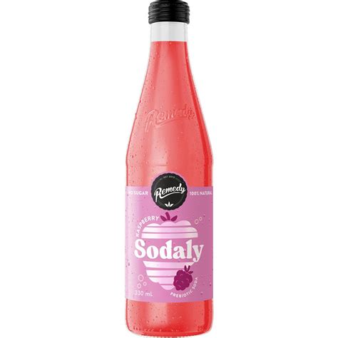 Remedy Sodaly Raspberry 330ml Woolworths