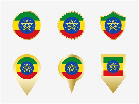 Vector flag set of Ethiopia. 22822563 Vector Art at Vecteezy