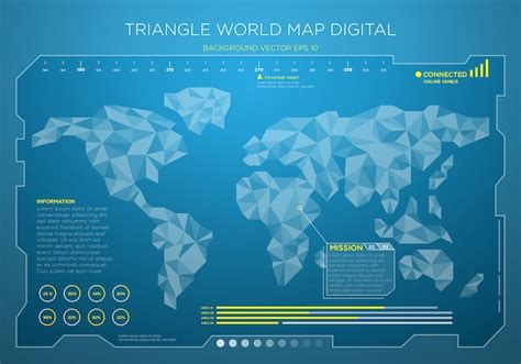 High Tech World Map Digital Interface Background Vector Premium Download