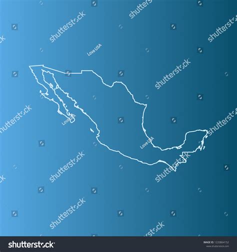 Vector Map Mexico Stock Vector Royalty Free 1220864152 Shutterstock