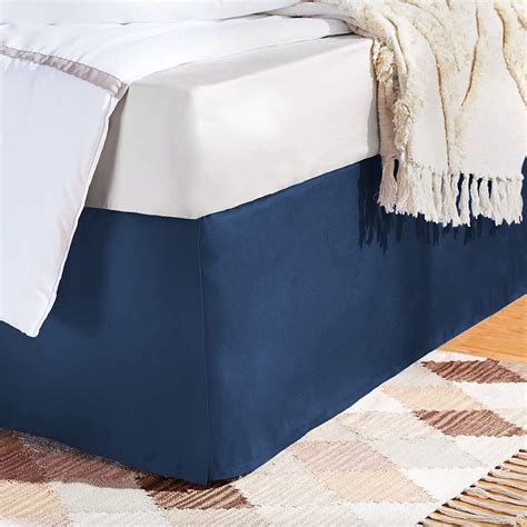 Hotel Luxury Bed Skirt Dust Ruffle King Split Corner Bed Skirt 12 Inch