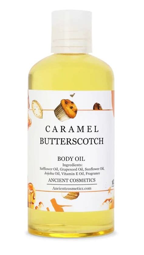 Caramel Butterscotch Body Oil Body Oil Scented Body Oils Body Skin