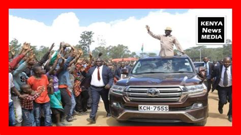 Live Huge Crowd Welcome Raila Odinga To Narok Town After Attending A