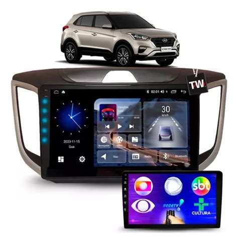 Central Multimídia Creta Gps Carplay Bluetooth Radio Tv Hd Cor