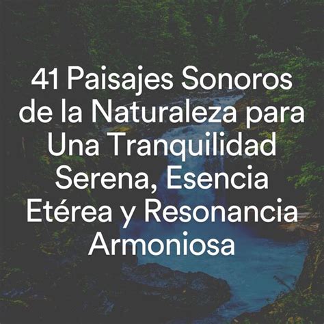 41 Paisajes Sonoros De La Naturaleza Para Una Tranquilidad Serena