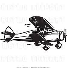 Biplane clipart black and white, Biplane black and white Transparent ...