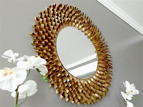 Espejo de Papel Cardboard paper Mirror Artesanías con espejo