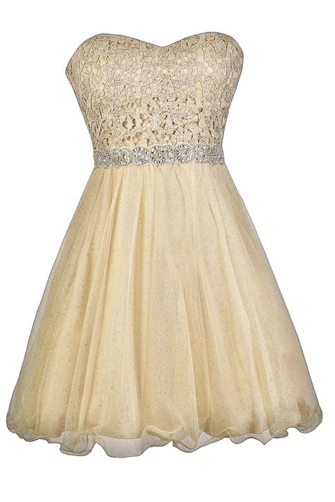 Pale Gold Dress Gold Lace And Tulle Dress Gold Party Dress Lily