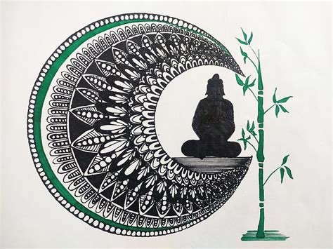 Buddha Mandala Art Drawing by Aditi Nade - Pixels