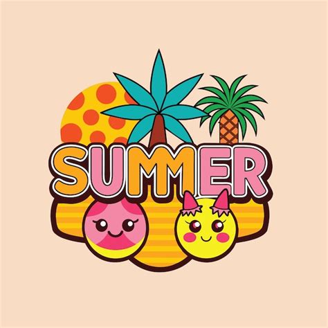 Premium Vector Hello Summer Illustration And Cartoon Vector Palm Trees