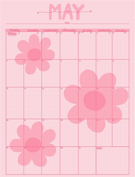 May Calendar Flower Notability Gallery