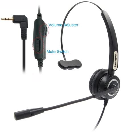 2.5mm jack headset Volune and Mute for Panasonic Cordless Phones and ...